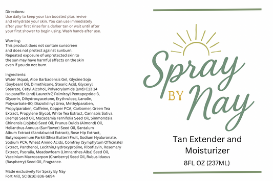 Tan Extender and Moisturizer