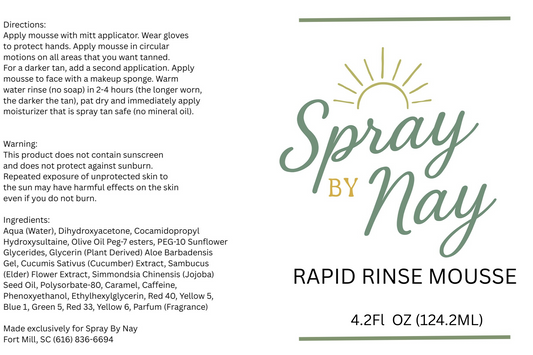 Rapid Rinse Tanning Mousse