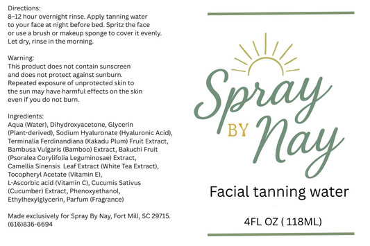 Facial Tanning Water